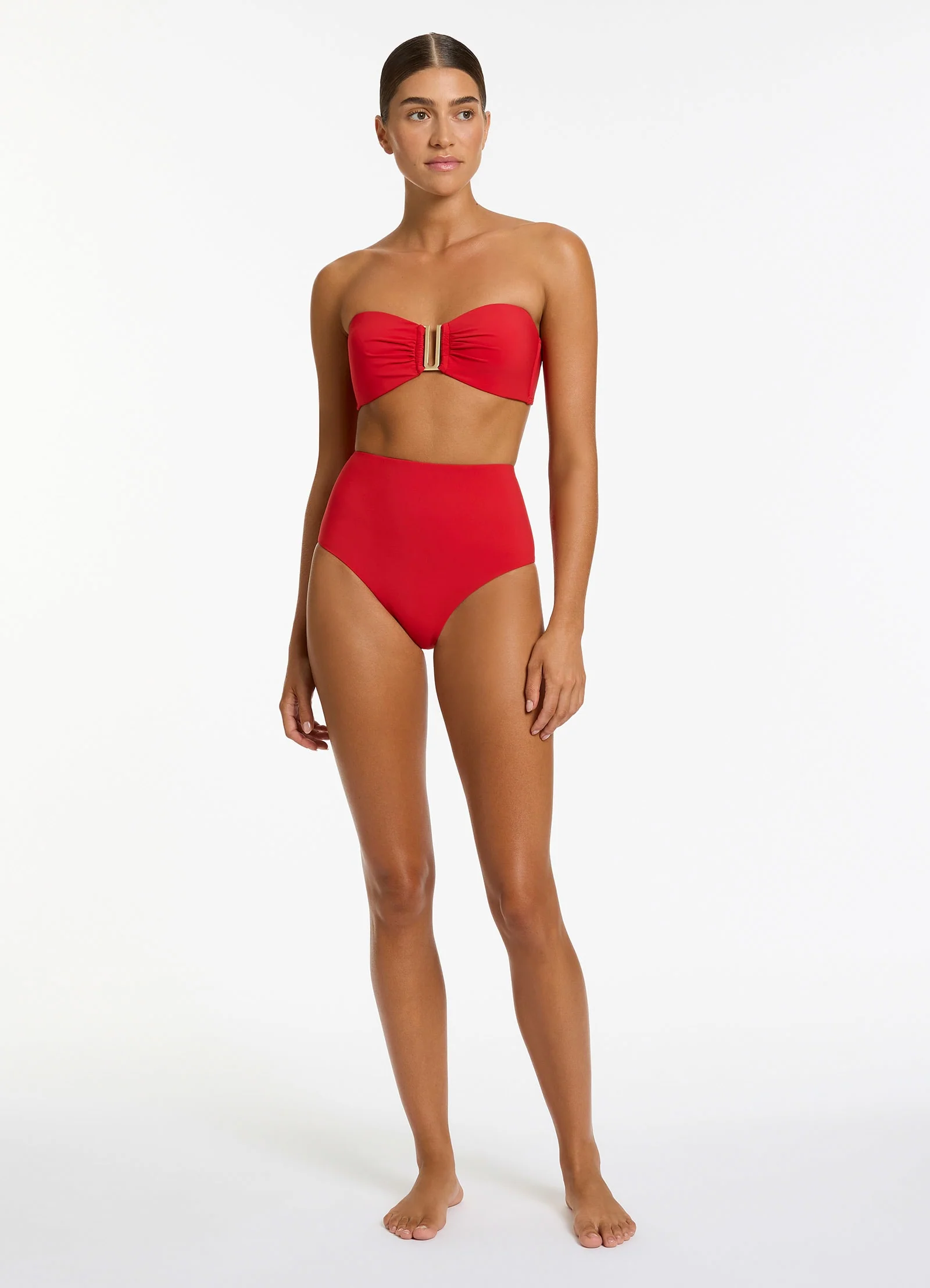 Jetset Bandeau Bikini Top - Rosso - Image 6