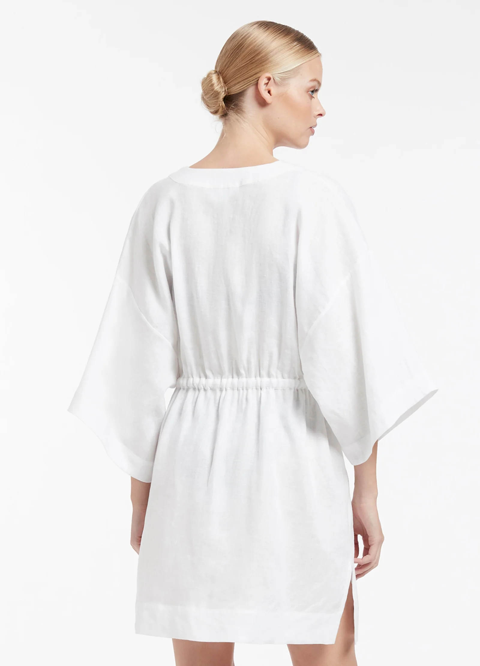 Jetset Gather Front Kaftan - White - Image 4