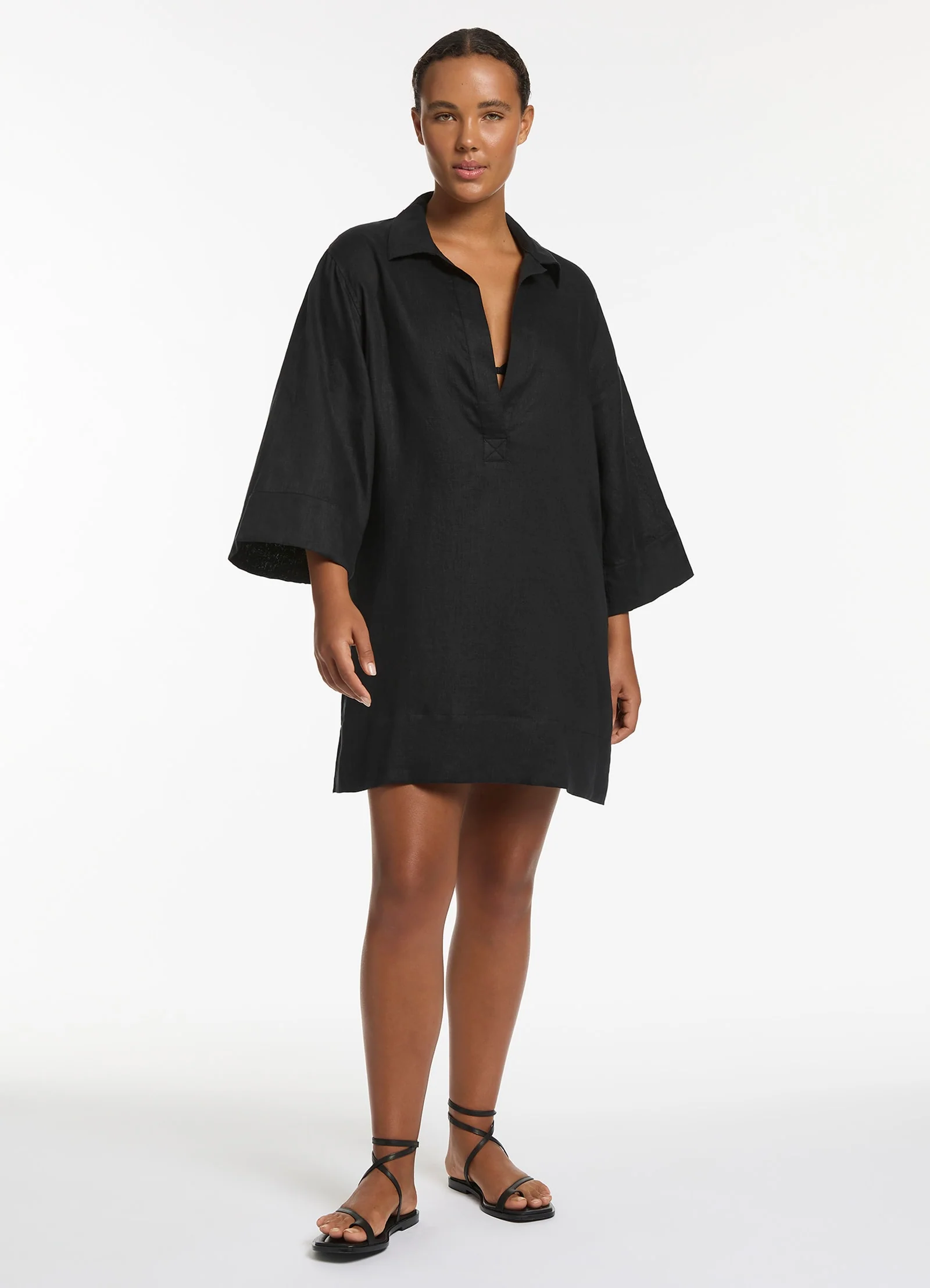Jetset Pullover Kaftan - Black - Image 3