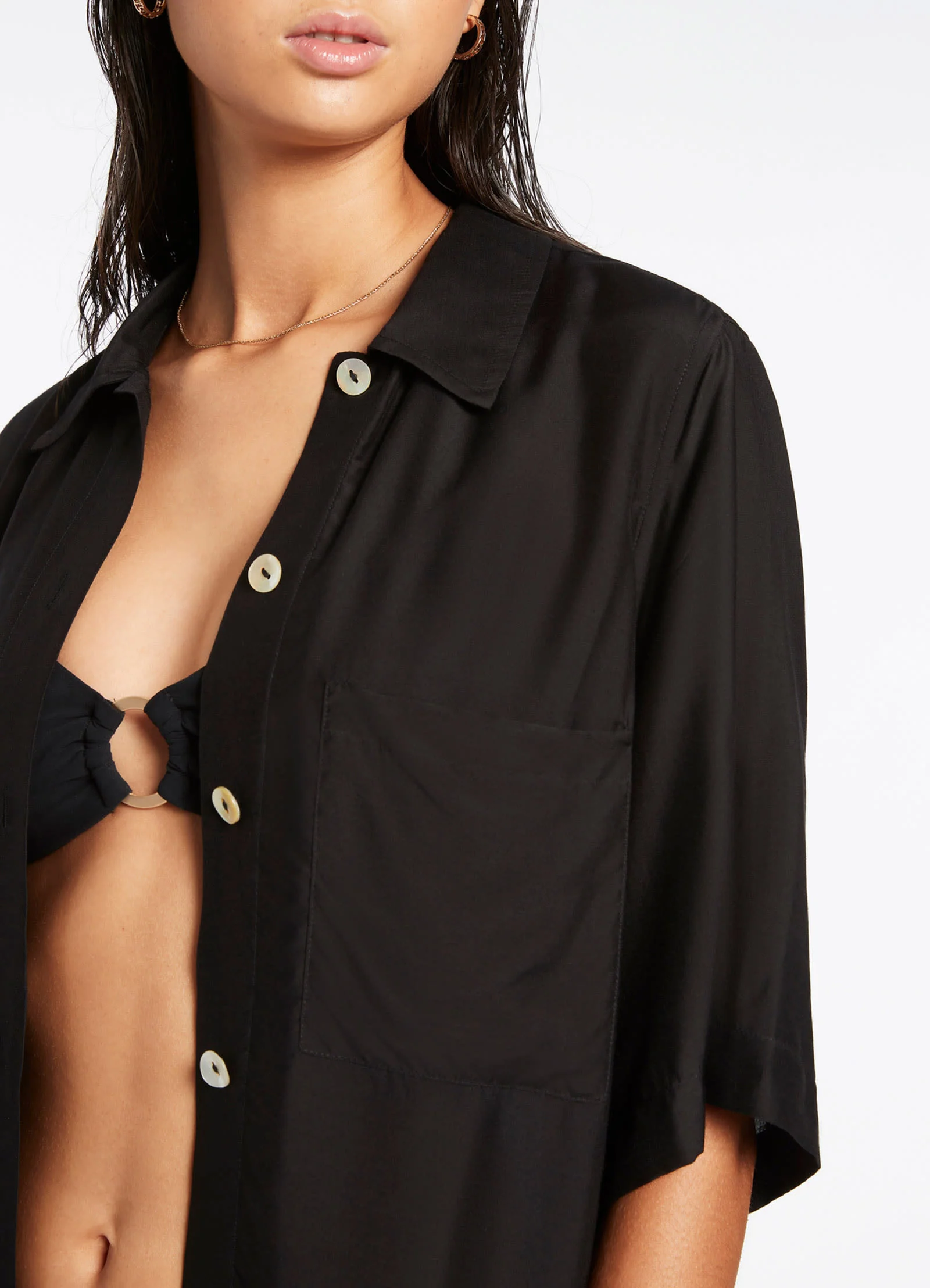 Jetset Short Sleeve Shirt - Black - Image 5
