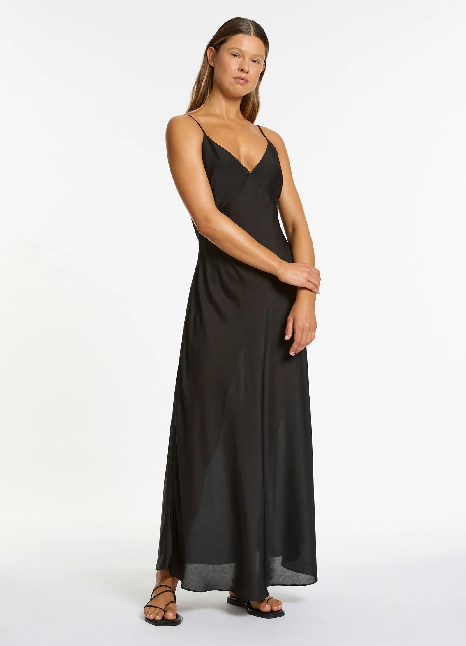 Jetset Slip Maxi Dress - Black - Image 3