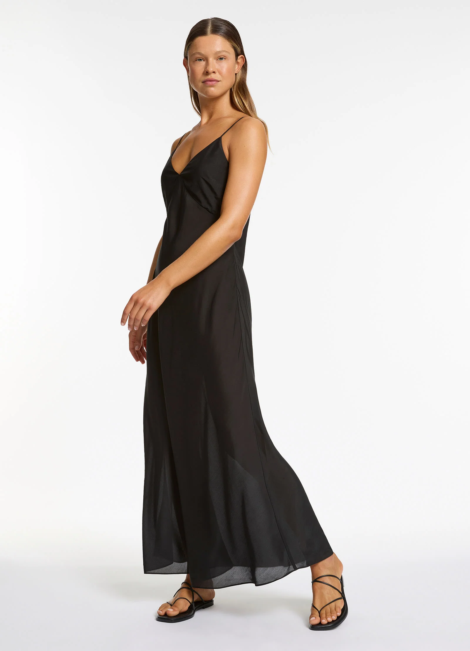 Jetset Slip Maxi Dress - Black - Image 4