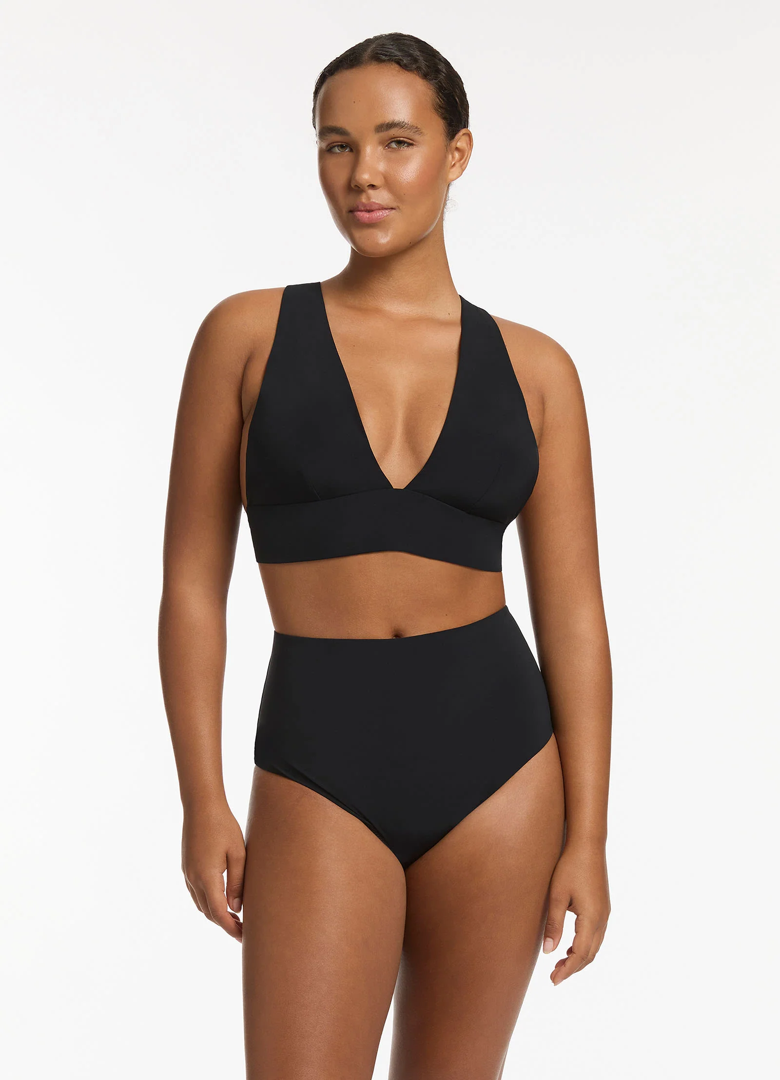 Jetset Soft Triangle Bikini Top - Black - Image 3