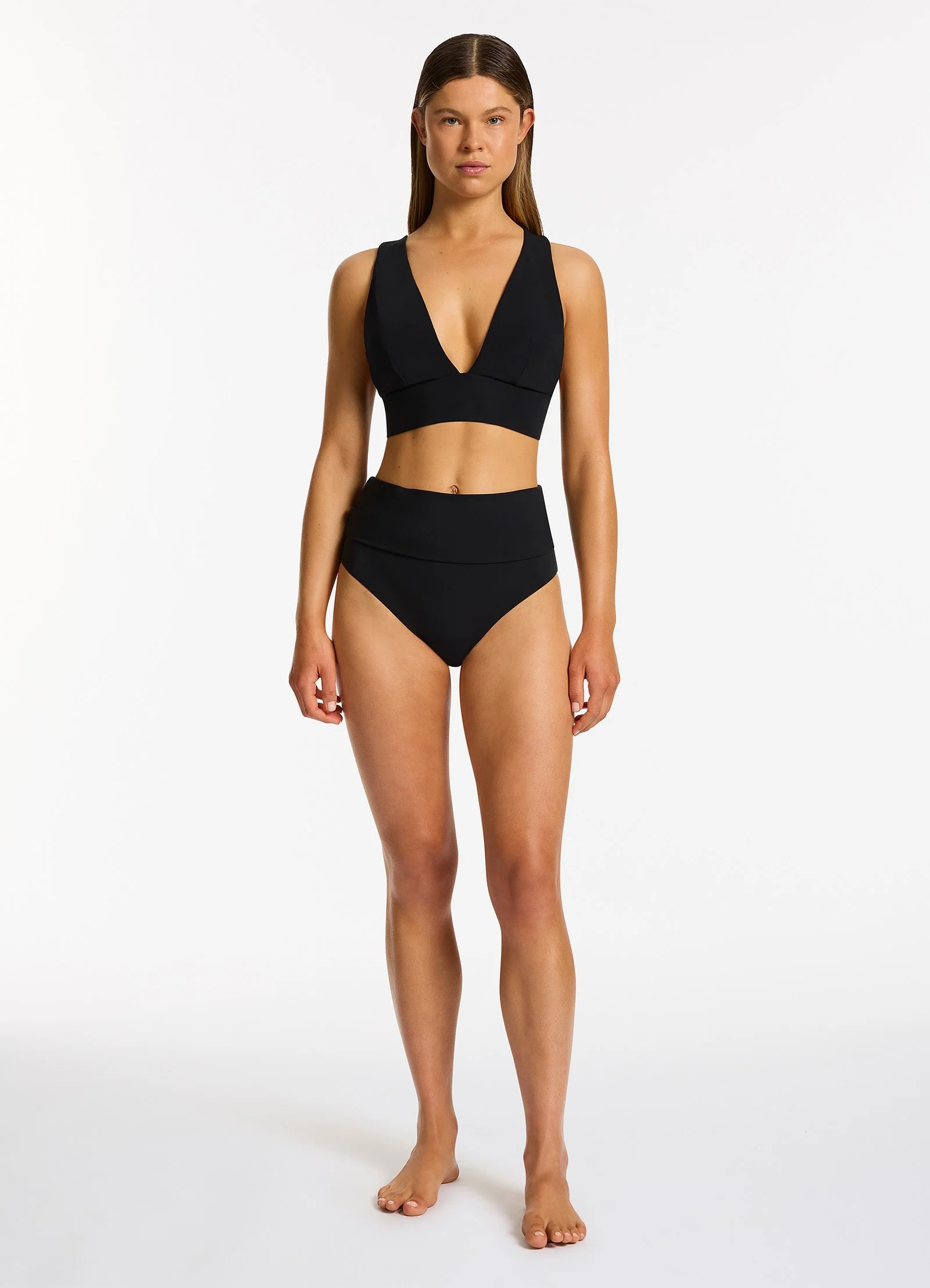 Jetset Soft Triangle Bikini Top - Black - Image 5