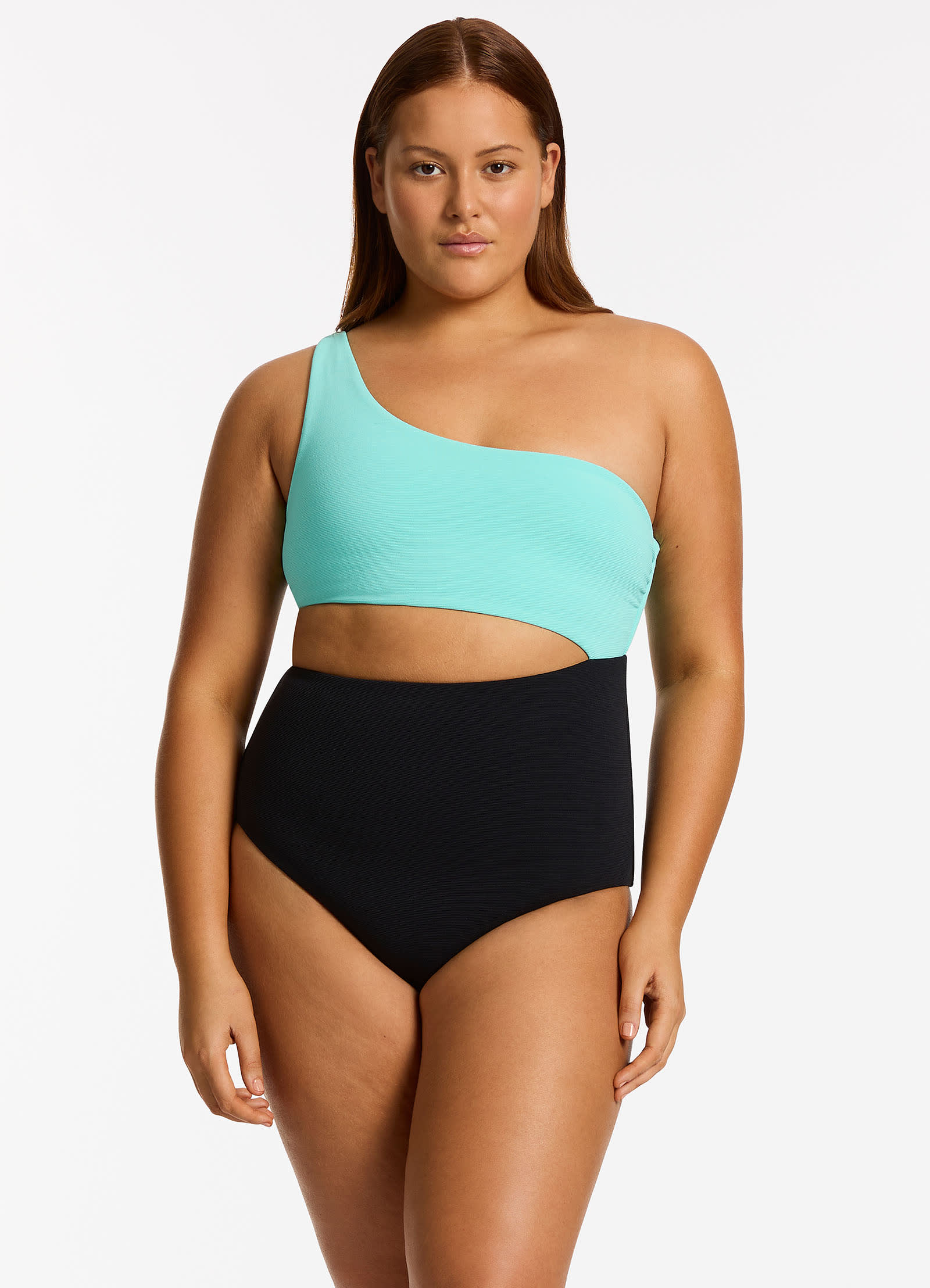 Versa Rib One Shoulder One Piece - Black / Dolce - Image 3